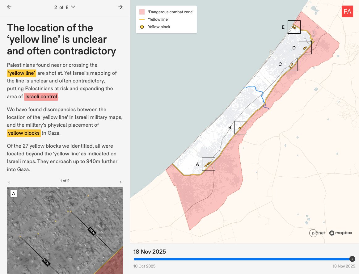 ForensicArchi's tweet image. Our analysis of the ceasefire in maps:
frames.forensic-architecture.org/gaza/ceasefire