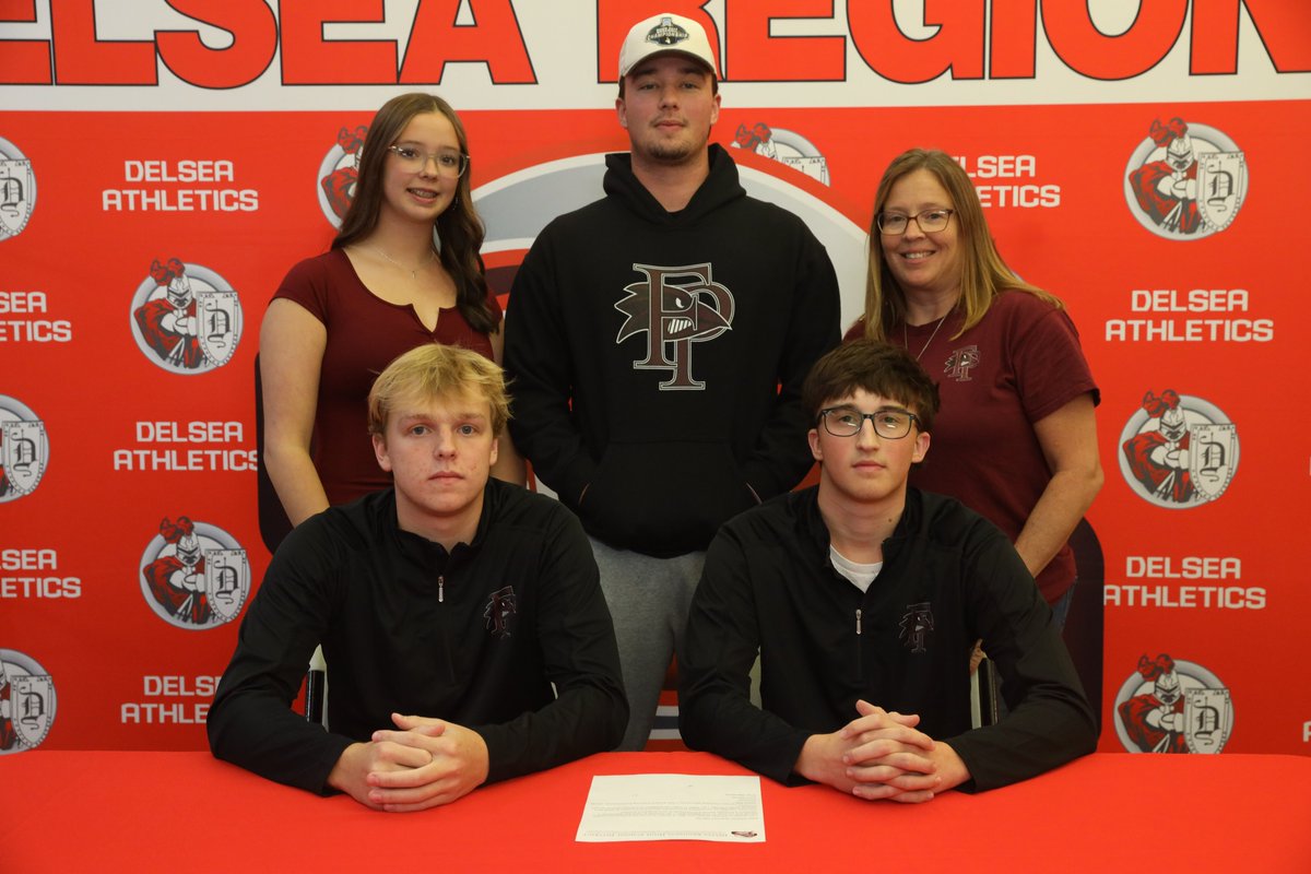 delseaathletics's tweet image. Congratulations to Kyle and Connor Harrison, who yesterday both signed their letters of intent to continue their educational and baseball careers at Franklin Pierce University! @FPUBaseball1 #LetsFly #DelseaPride 🔴⚪️🔴⚪️