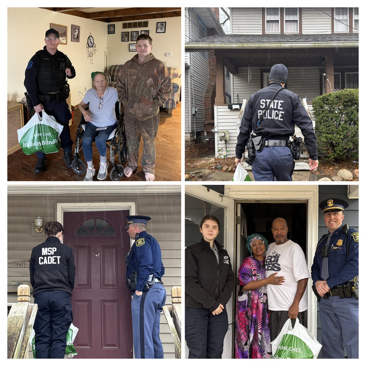 MSPFirstDist's tweet image. On Tuesday, November 25, MSP Lansing Post partnered with Kroger Store in Delta Township, Eaton County to ensure 20 families in the area enjoy a happy Thanksgiving. Kroger generously donated 20 complete Thanksgiving meals, to include a turkey and all the fixings. Each meal is able…