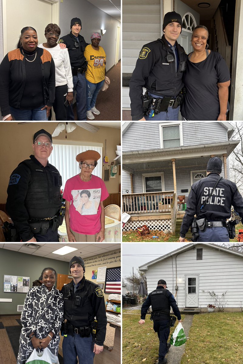 MSPFirstDist's tweet image. On Tuesday, November 25, MSP Lansing Post partnered with Kroger Store in Delta Township, Eaton County to ensure 20 families in the area enjoy a happy Thanksgiving. Kroger generously donated 20 complete Thanksgiving meals, to include a turkey and all the fixings. Each meal is able…