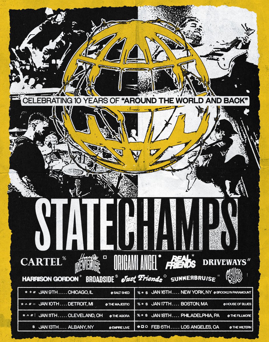 🗣️Surprise!! We are excited to announce Honey Revenge, Summerbruise and Mallory Run will be joining us on select dates :) Grab your tickets before they’re gone at statechamps.band