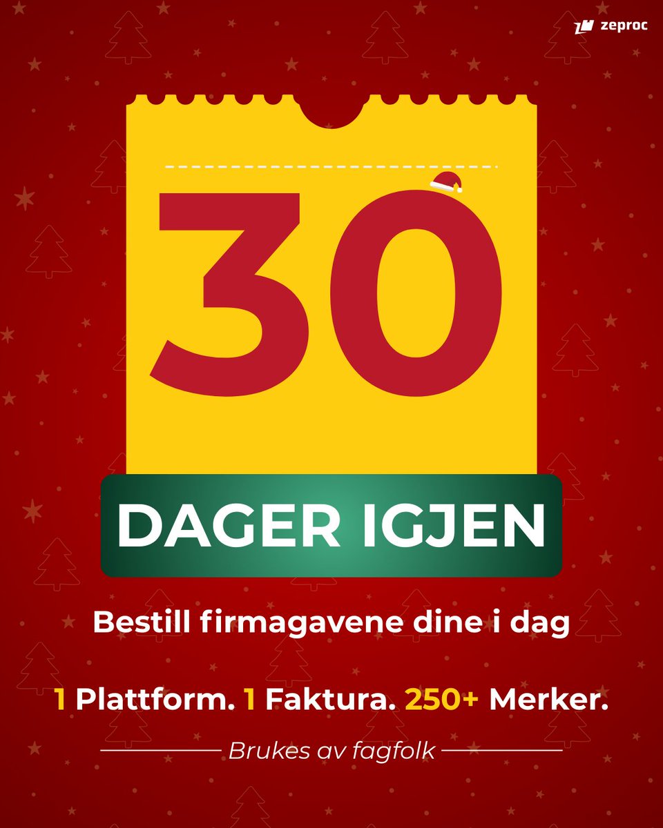 zeproc_norge's tweet image. Én måned til jul.

Bestill firmagavene nå — 250+ merker, én plattform, én faktura.

👉 zurl.co/sukoT

#Zeproc #Firmagaver #B2BNorge