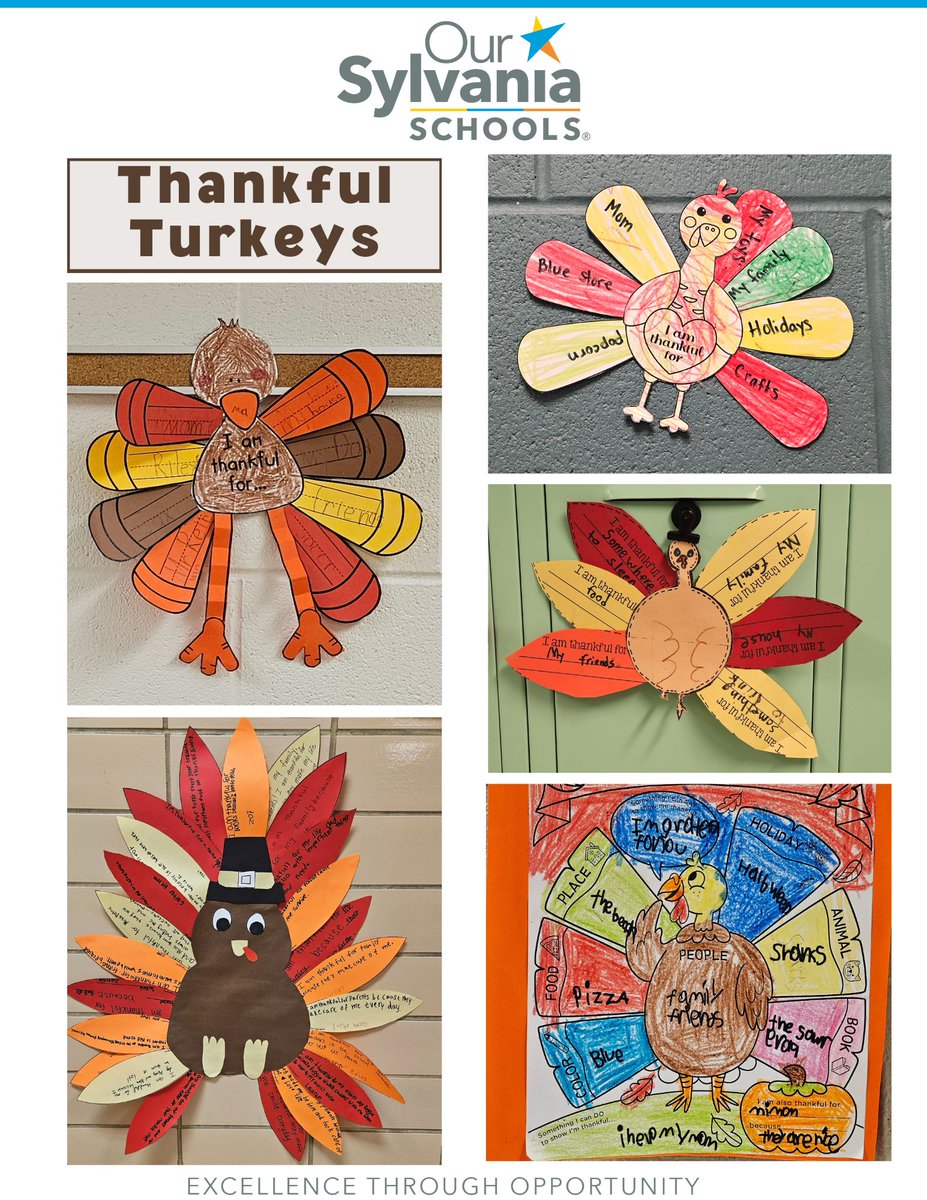 SylvaniaSchools's tweet image. 🦃Our elementary hallways are full of thankful turkeys. We also found a lot of characters who are definitely not turkeys. #TurkeyDisguise #ThanksgivingWeek #Elementary