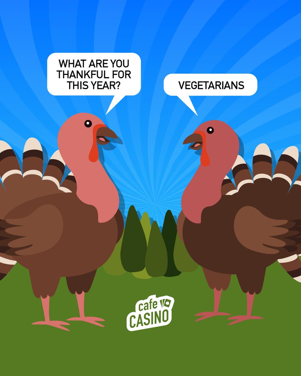 CafeCasinoLV's tweet image. You’re just so cluckin’ tasty 🦃

It’s Thanksgiving Eve, Eve 🎊

#explore #funnyvideo #funnyvideos #meme #memes #funny #viral