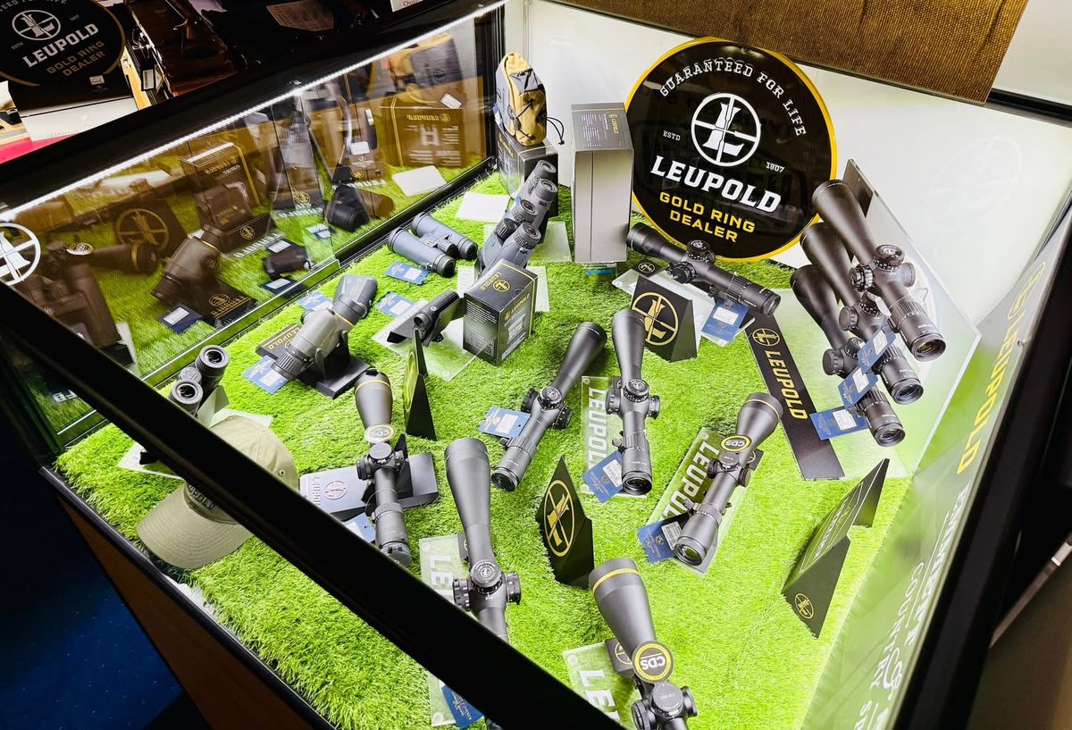Viking Arms has installed a new <a href="/LeupoldOptics/">Leupold Optics</a> Gold Ring wall display at Emmett &amp; Stone Country Sports, strengthening in-store brand presence and choice for shooters in South East England.

Authorised Leupold Gold Ring Dealer. Guaranteed for Life. 🇬🇧 #VikingArms #Leupold