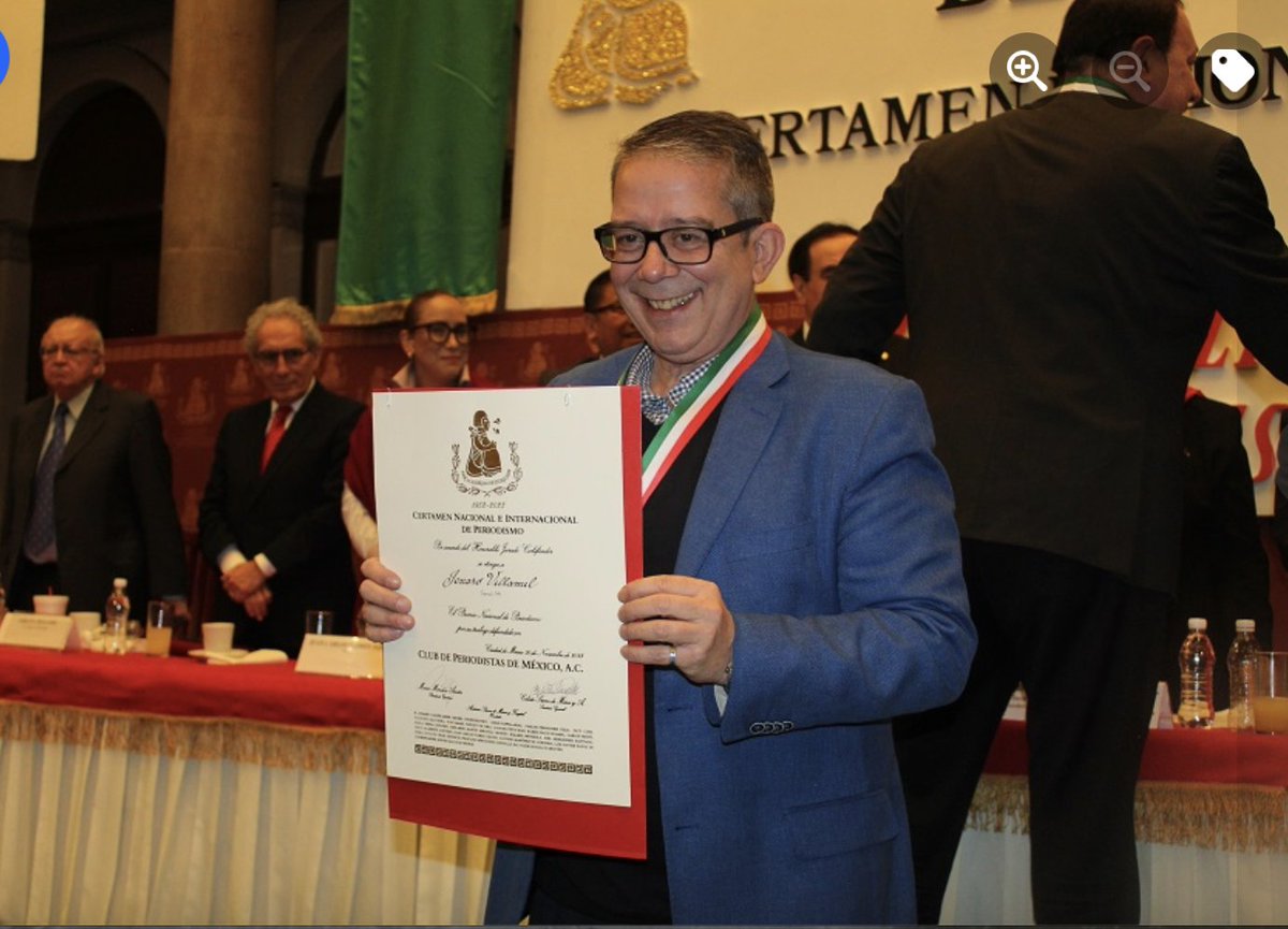 Jenaro Villamil fue premiado por el mal llamado "Club de Periodistas de México" en 2022, en la categoría “Innovación en los Medios Públicos del Estado Mexicano”. Ambos, Villamil y el Club, fueron señalados ayer por el <a href="/nytimes/">The New York Times</a> como altavoces de la desinformación rusa.