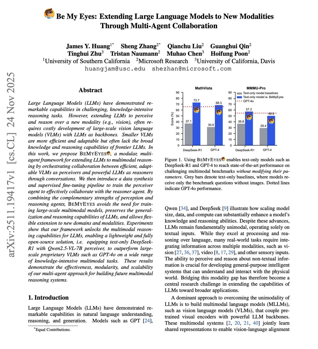 dair_ai's tweet image. LLMs can&apos;t see.

How can we build effective multi-agent systems with vision capabilities?

Building multimodal models from scratch is expensive. Training joint vision-language architectures requires massive compute, specialized datasets, and careful optimization.

But there&apos;s…