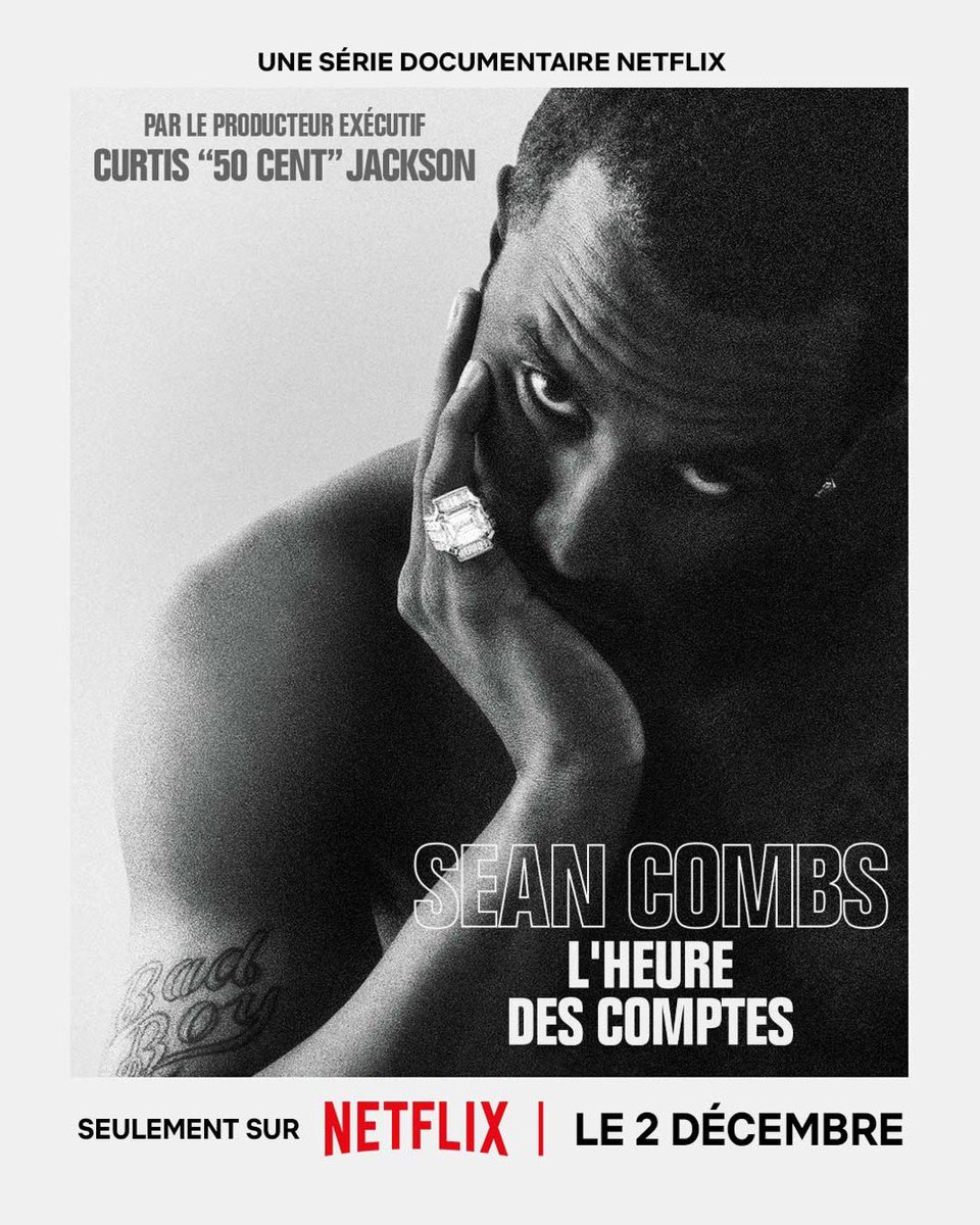 🚨 NETFLIX annonce la SORTIE d’une série DOCUMENTAIRE sur DIDDY produite par 50 CENT !! 

« SEAN COMBS : L’HEURE DES COMPTES »

🗓️ 2 DÉCEMBRE
