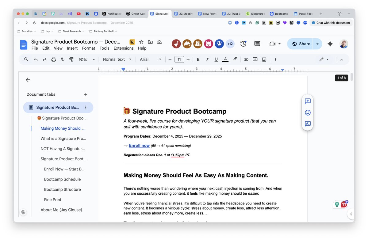 So fun to see anonymous creatures looking at my Google Doc sales page all morning 😬 https://t.co/ee