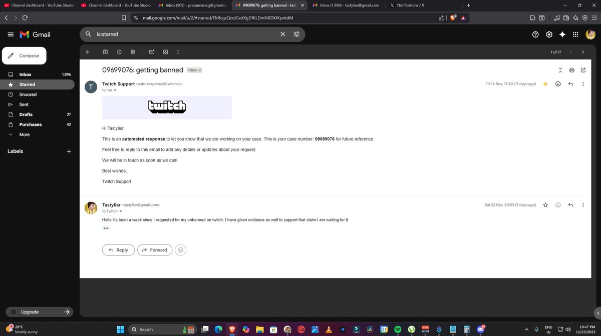 Hello <a href="/TwitchSupport/">Twitch Support</a> it has been a week since i submitted my appeal can you help me with this?