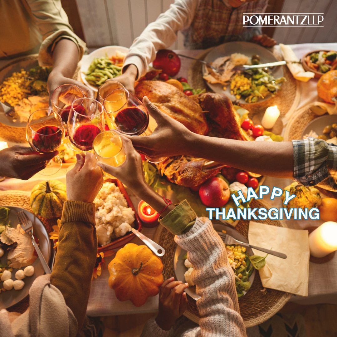 PomerantzLLP's tweet image. Happy Thanksgiving from all of us at Pomerantz LLP. We wish you and your families a safe and joyful holiday.

#Pomerantz #Thanksgiving #HolidaySeason