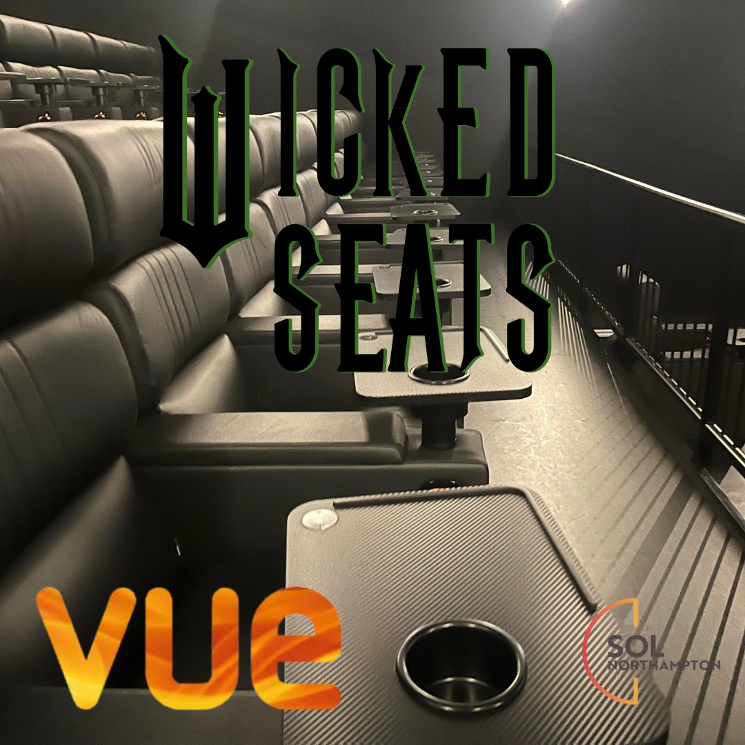 Watch great movies in luxurious comfort at <a href="/vue/">Vue</a> in Sol Northampton.
Book at myvue.com/cinema/northam…
Enjoy great food too before or after the film.
#seeyouatsol #films #wickedmovie #wicked #northampton #movies