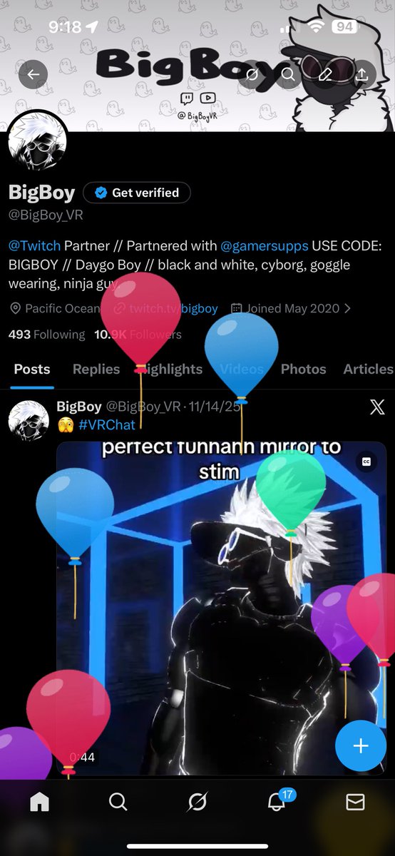 The balloons attack my profile once again…