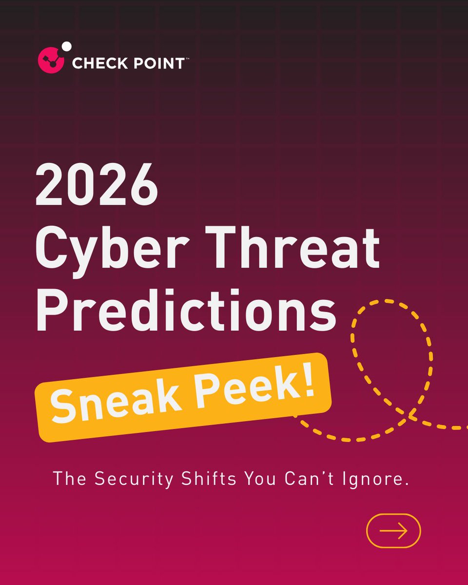 CheckPointSW's tweet image. The forces shaping 2026 are accelerating fast! 

Autonomous AI. Web 4.0. Identity attacks. Quantum risk.

Check out the key trends in our 2026 Predictions sneak peek — and see the risks security teams can’t afford to ignore.

👉 Full predictions: blog.checkpoint.com/executive-insi……