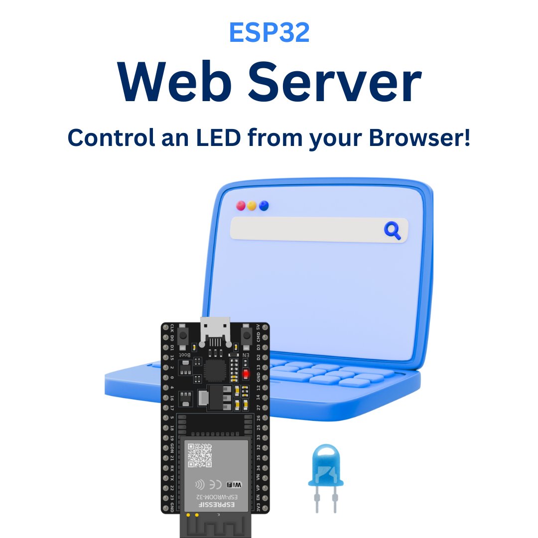 CoolplayDev's tweet image. Build a simple, fast, wireless ESP32 web server and toggle an LED from any phone or PC. Perfect first step into IoT &amp;amp; web-controlled devices! 🌐✨

👉 coolplaydev.com/esp32-web-serv…

#ESP32 #WebServer #ArduinoIDE #IoT #HomeAutomation #MakerProjects #CoolplayDev