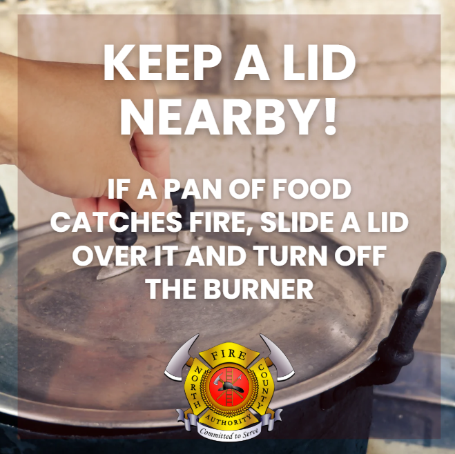 Be safe when in the kitchen #homefiresafety. Visit northcountyfire.gov for more safety information.