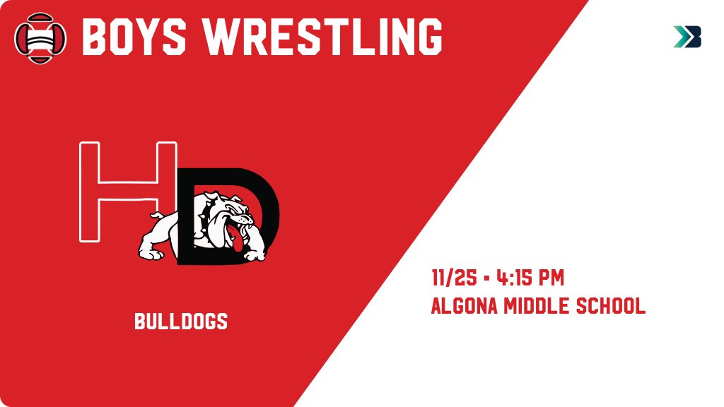 Boys Wrestling (7th/8th) Meet Day! - Check out the event preview for the Hampton-Dumont-CAL Bulldogs. It starts at 4:15 PM and is at Algona Middle School Gym . gobound.com/ia/ihsaa/boysw…