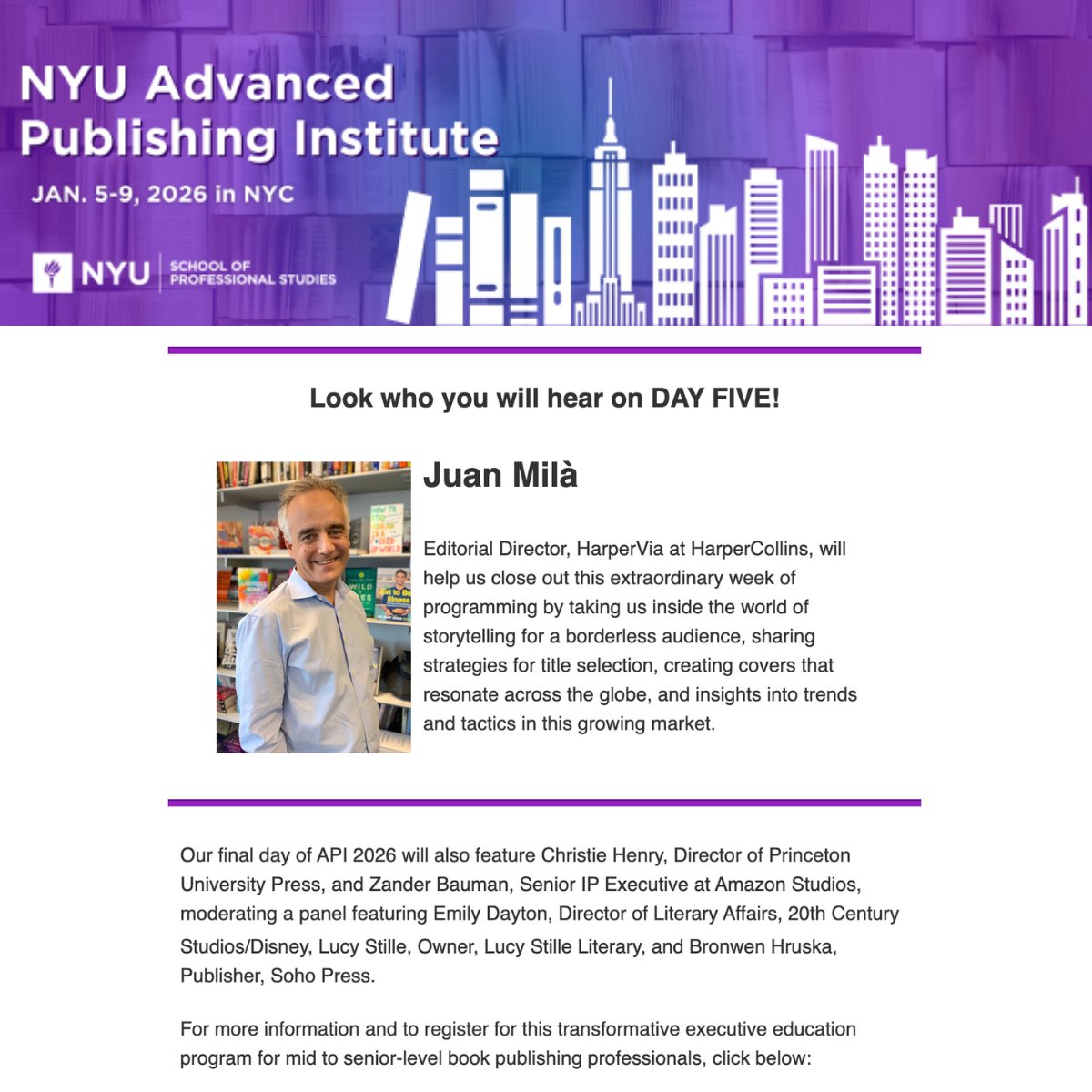 NYU SPS Center for Publishing, Writing, and Media tweet media