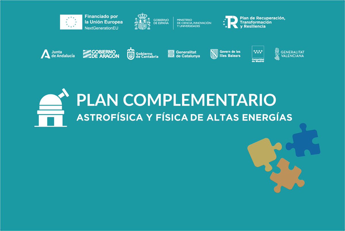 CienciaGob's tweet image. ✅@cienciagob y siete CCAA han clausurado hoy el Plan Complementario de I+D+I en Astrofísica y Física de Altas Energías.

En total, se han movilizado más de 39 M€, de los que 22,8 M€ proceden del MICIU gracias al #PlanDeRecuperación.

ciencia.gob.es/Noticias/2025/…