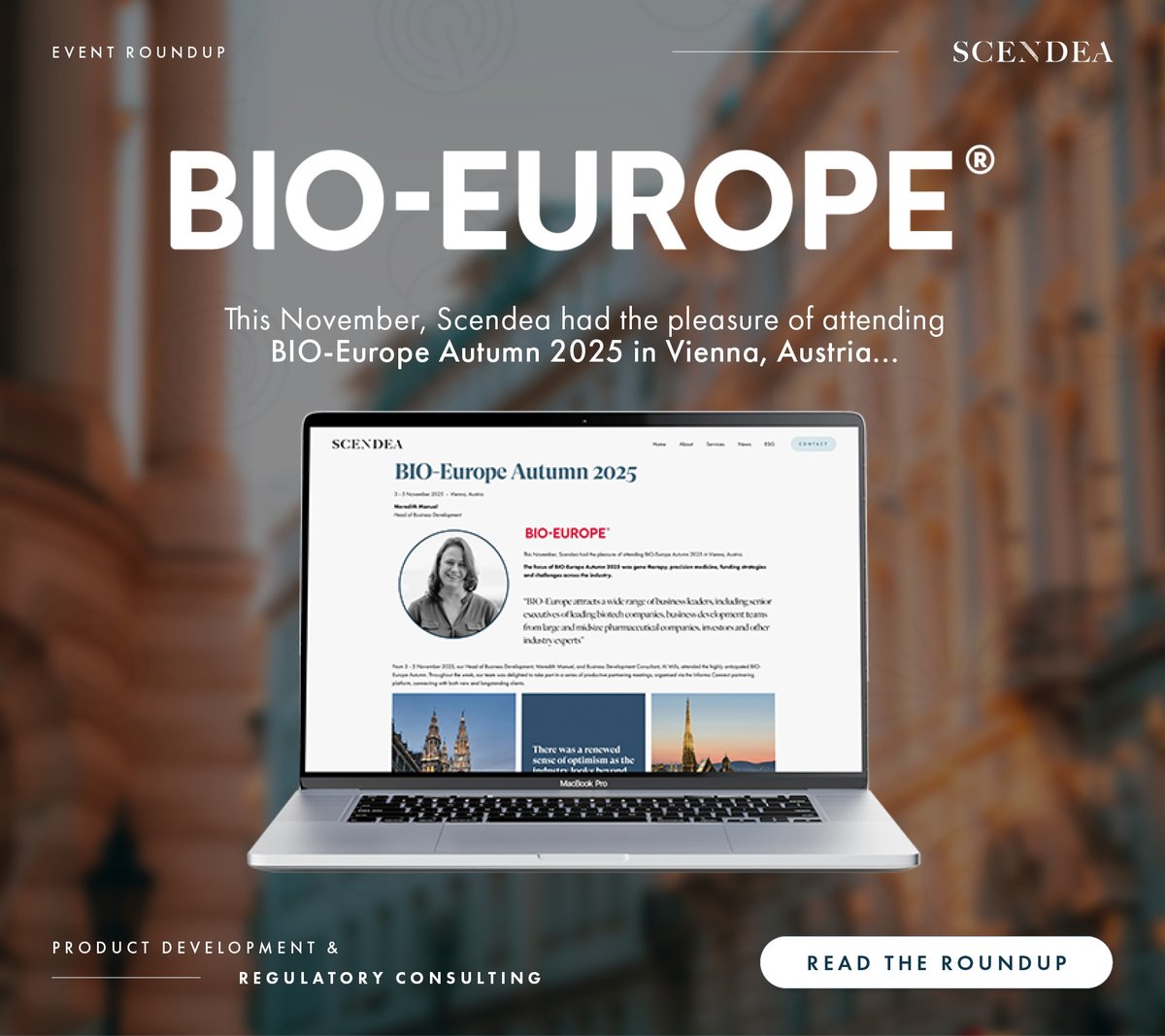 scendea's tweet image. This November, Scendea had the pleasure of attending BIO-Europe Autumn 2025 in Vienna, Austria. Read the full article now, and get in touch to discuss your 2026 product development and regulatory needs with the team: scendea.com/articles/bio-e…
-
#drugdevelopment #regulatorystrategy