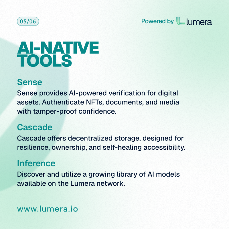 lumera's tweet photo. Web3 shouldn’t feel fragmented.

Lumera Hub unifies your entire experience: wallet, swaps, staking, NFTs, AI tools, ecosystem, and governance.

See what an integrated future looks like.