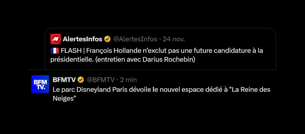 Que la reine des neiges se présentent à la présidentielle, encore, c'est cohérent vu le bordel actuel. 

Mais l'espace dédié à François Hollande à Disneyland, je m'y attendais pas du tout. 

Je m'y retrouve plus dans la TL, ces réseaux sociaux alors.