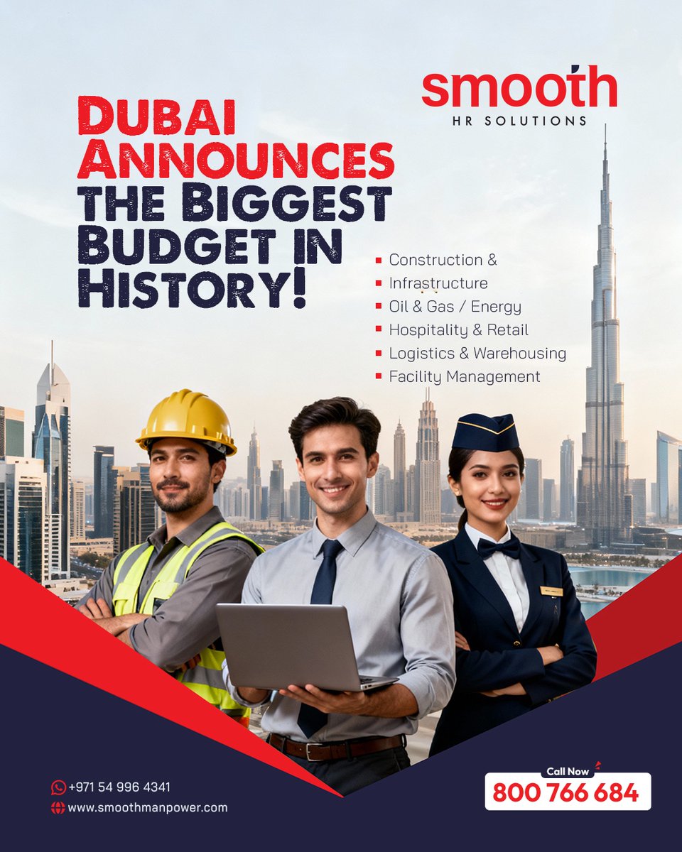 smooth_group's tweet image. “When Dubai Grows, We Power the Workforce Behind It.”

Grow smarter with Smooth. Your trusted manpower partner for the UAE’s next big leap.

Contact Us: 800 766 684

Visit: smoothmanpower.com

#staffingsolutions #manpower #professionalservice #excellence #electricalwork