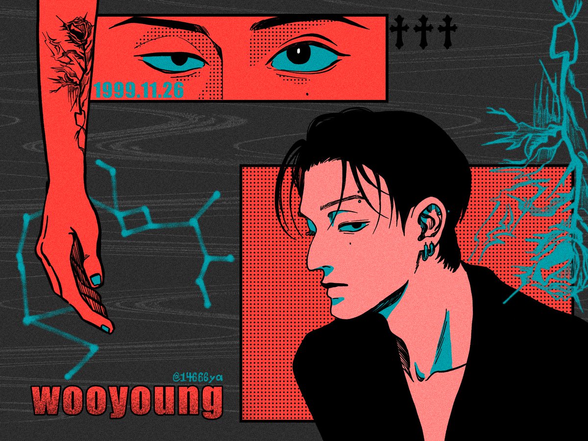 14666ya's tweet image. 🐈‍⬛🎂🌹
#ATEEZfanart 
#OurCosmicClue_Wooyoung
#우영이와_함께_영원을_꿈꿔