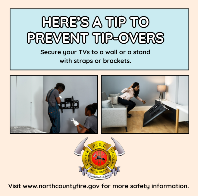 Secure your home #homesafety. Visit northcountyfire.gov for more safety information.