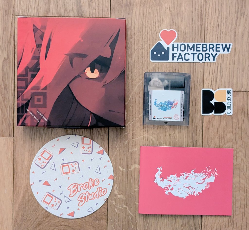 Réception de "Repugnant Bounty", un Metroid-like sur Game Boy Color.
En 2023, il était dispo chez Limited Run Games.
Cette fois-ci, on a un second batch, disponible par l'intermédiaire de <a href="/Broke_Studio/">Broke Studio</a> et <a href="/HomebrewFactory/">Homebrew Factory</a> .
Merci pour le taf ❤️