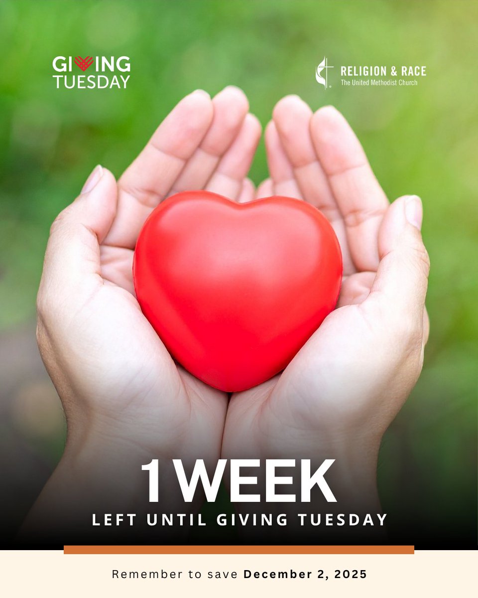 gcorrumc's tweet image. Just one week until the global day of giving!
Let’s make it meaningful.

#GivingTuesday #GCORR #UMC
