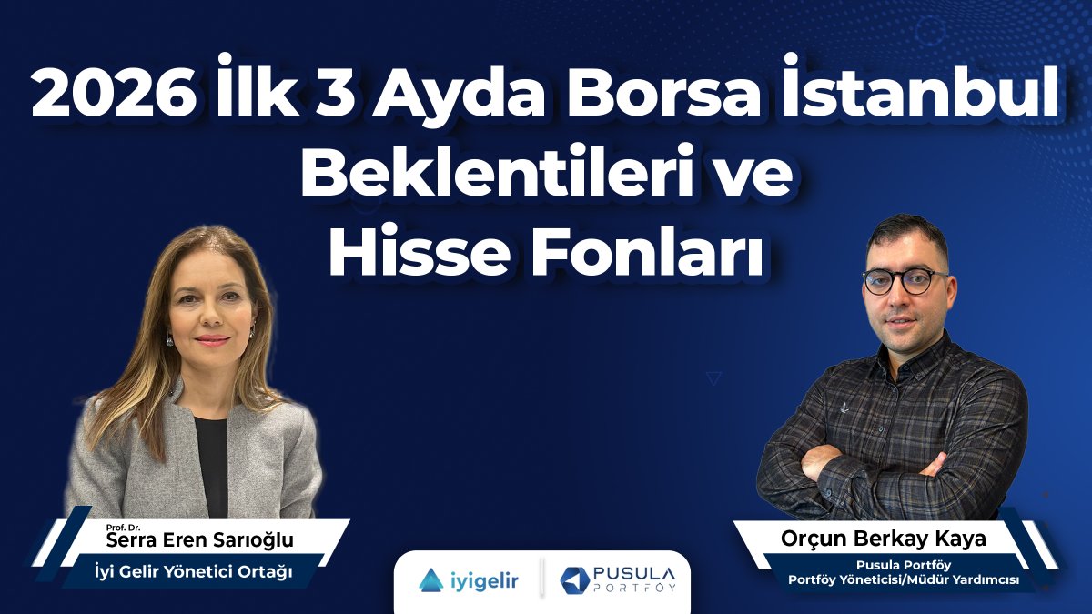 Bu hafta Piyasalar ve Fonlar yayınımızda <a href="/pusulaportfoy/">Pusula Portföy</a> portföy yöneticisi Orçun Berkay Kaya ile borsayı ve hisse fonlarını konuştuk👇

📍youtu.be/wKLc15UgjS8
🎥İyi Gelir Youtube Kanalı