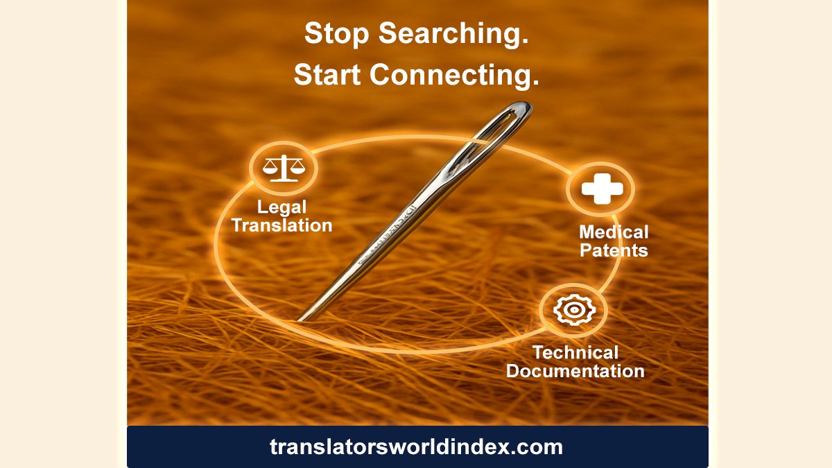 TranslatorsWI's tweet image. 🔎 Finding a certified Arabic–English translator shouldn’t be a challenge.
With TWI, you get niche experts for medical patents, court docs &amp;amp; more specialists only.
🌐 translatorsworldindex.com

#TranslatorsWorldIndex #Translation #LanguageExperts #ترجمة #خبراء_الترجمة