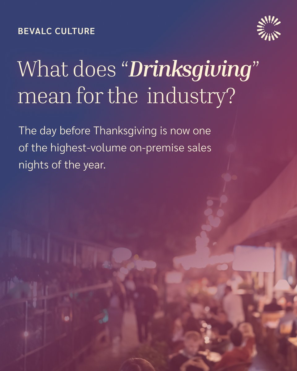 ClaretPlan's tweet image. 🍸 +156% liquor sales
🍺 +85% beer
🍹 +69% cocktails

The night before Thanksgiving isn’t just busy — it’s one of the biggest on-premise sales nights of the year.

If you missed it this year, start planning for 2026.
#Drinksgiving #BevAlc #BeverageIndustry
