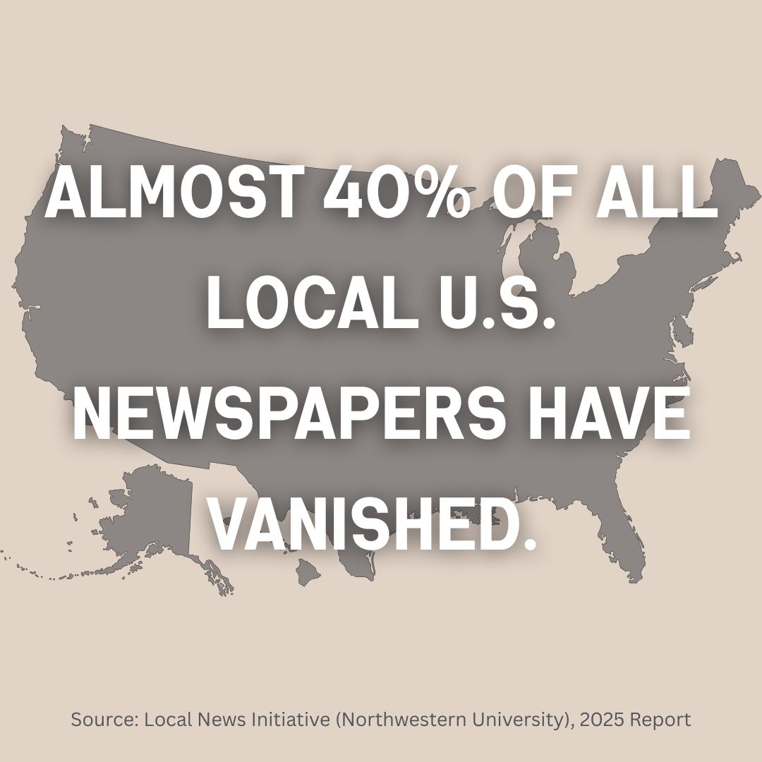KUJournalism's tweet photo. Rural America is facing a local news crisis. Hundreds of counties lack reliable coverage, and your reporting can make a real impact in the communities that need it most. https://t.co/931AVS4bUF