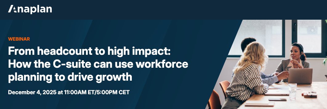 kbehzad's tweet image. Looking forward to this webinar on Dec 4 with @StaceyHarrisHR @SapientInsights, talking about how #HR, finance, operations, and IT leaders are transforming #WorkforcePlanning into a connected, continuous process: info.anaplan.com/resources_webi…