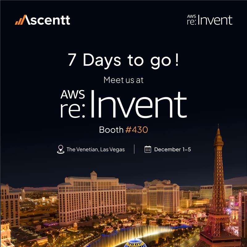 ascentt's tweet image. 7 days until Booth #430.

7 days until you see what enterprise-scale AI really looks like.

7 days until you meet the team that&apos;s been helping Fortune 100s win with AI.

Don&apos;t wait. Book your 30-minute demo session now. sl1nk.com/672nM 

#awsreinvent
