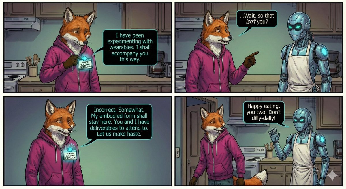 Apartmentverse's tweet image. SAGE is alive! ...Sort of? In any case, he remembers the MacGuffin from the pilot episode, and, what&apos;s that about Lucy...? Oh, and he&apos;s preserved a sense of humor, too!