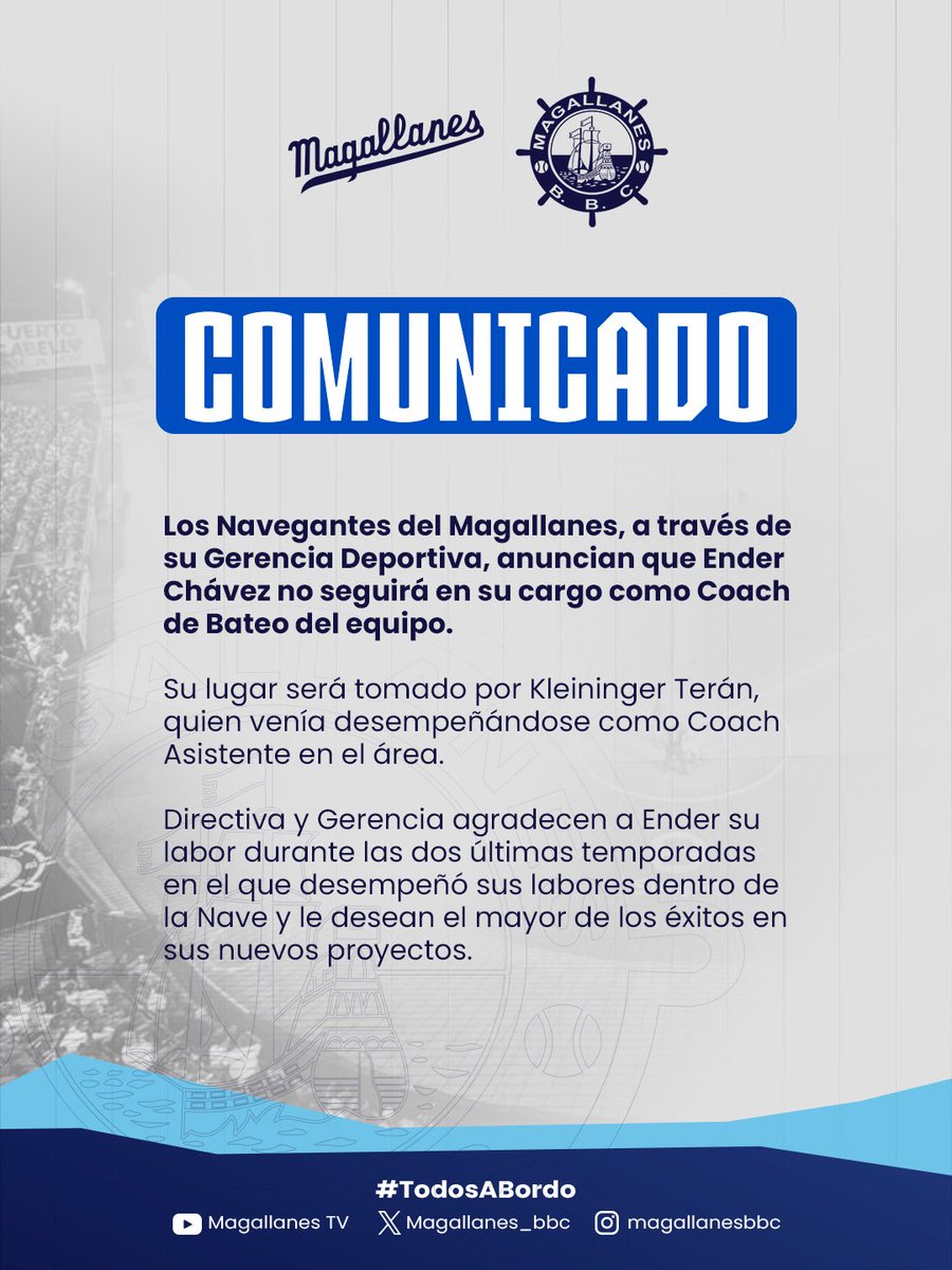 Magallanes_bbc's tweet image. ❗️COMUNICADO❗️
