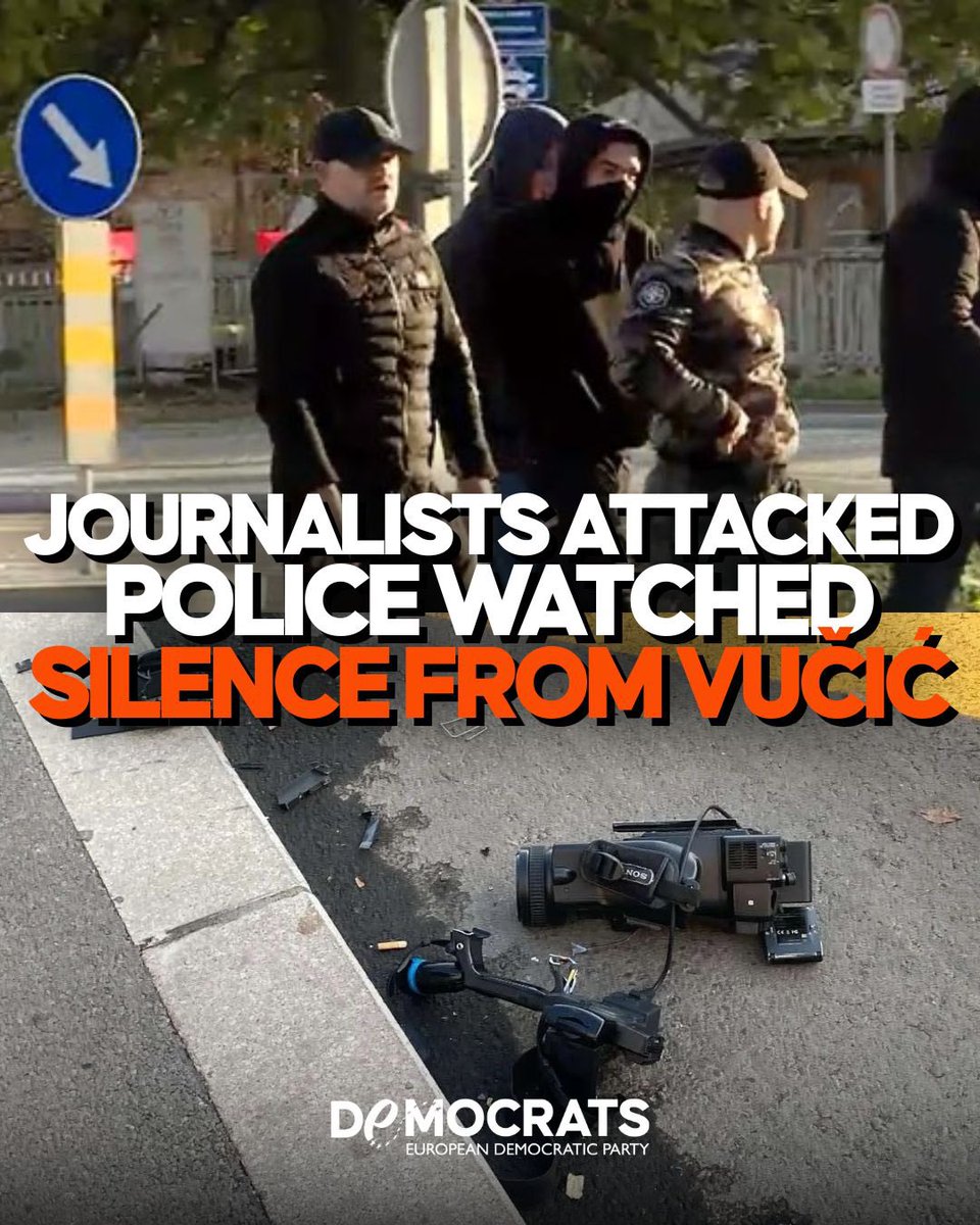 Why hasn’t the attacker of the N1 crew been arrested yet?
A journalist crew was physically attacked in broad daylight, just steps from the Serbian Parliament. Their equipment destroyed. The police were present — and did not intervene until prompted.
As European Democrats, we find