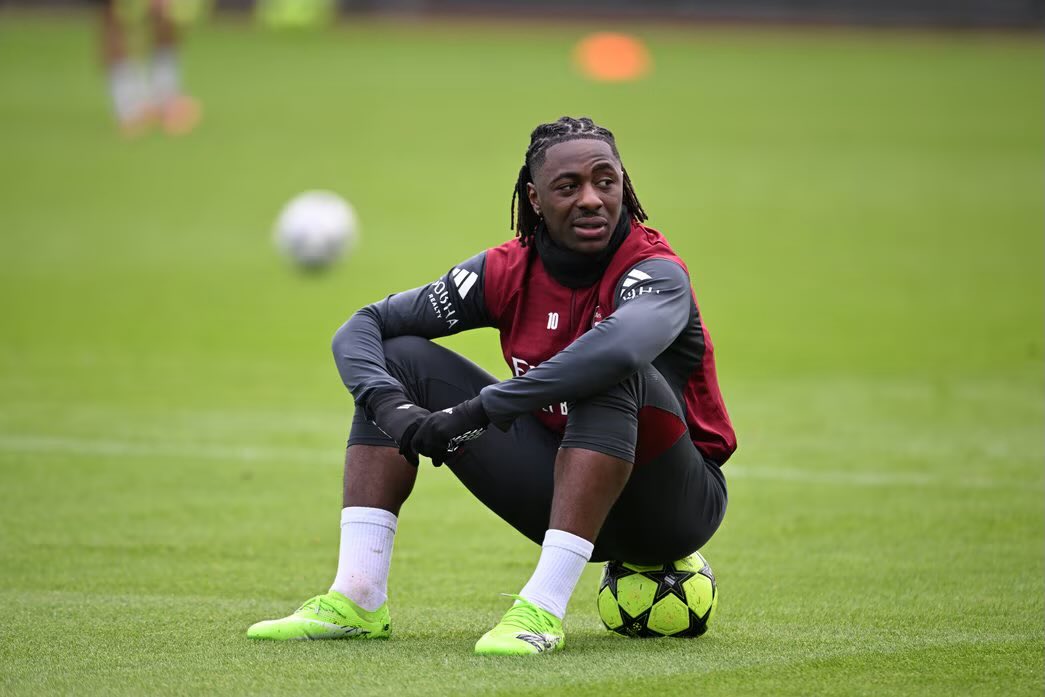 Eberechi Eze in Arsenal training today. ❤️