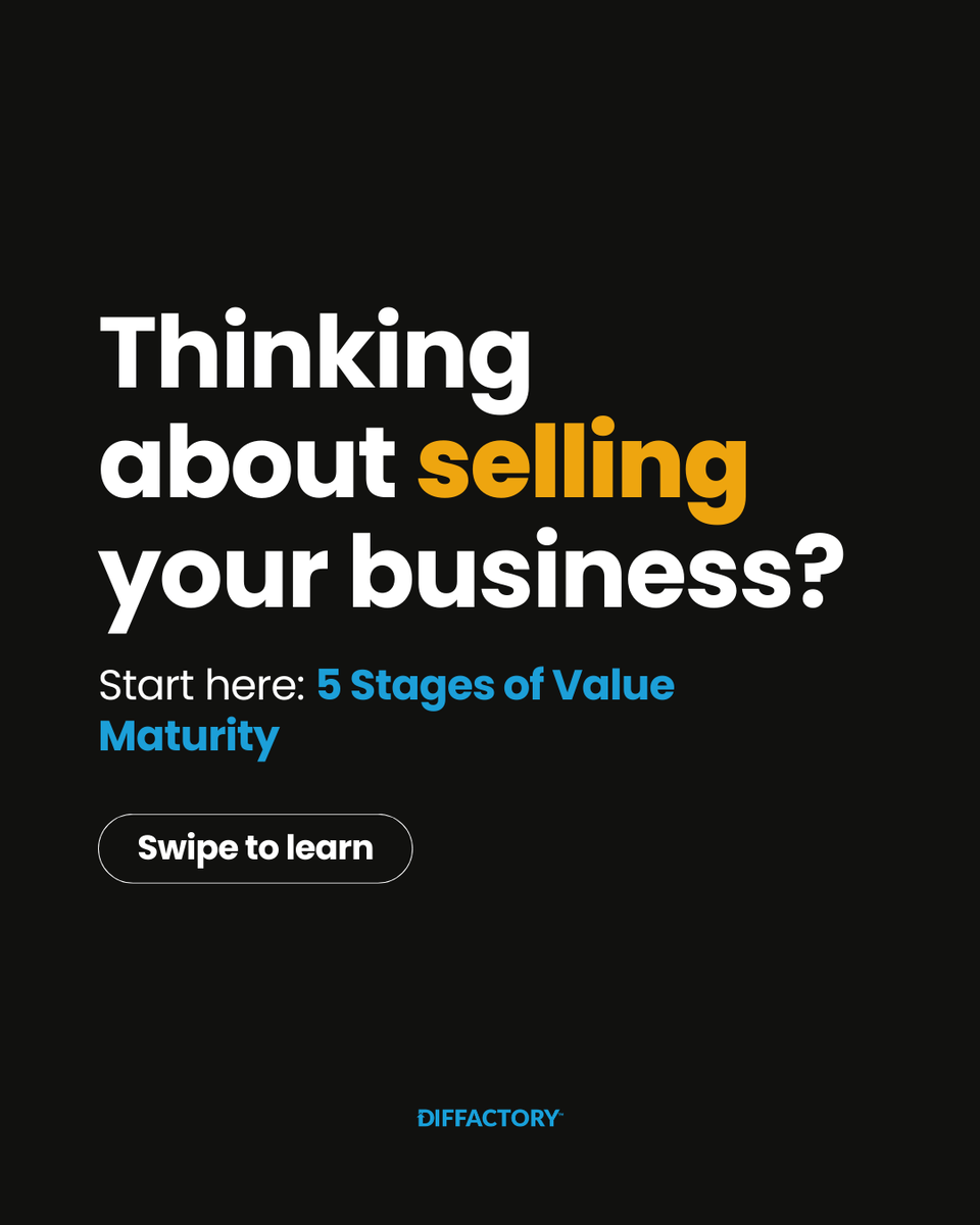 Diffactory's tweet image. Selling a business is a process, not an event.

These 5 stages help you prepare your company to be a sellable asset while protecting your future.