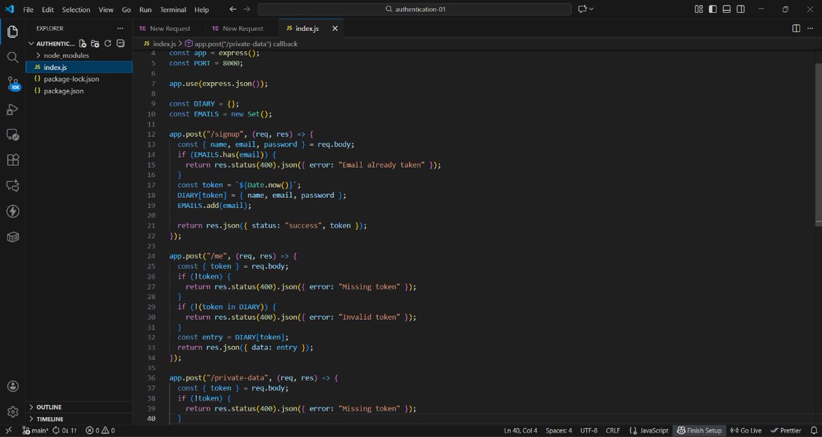 s_dhanush11's tweet image. #Day6 of learning Backend Database
1️⃣Got a brief overview of Postman.
2️⃣ Understood the difference between authorization and authentication.
3️⃣ Implemented it with a valet parking example using session-based authentication
#BackendDevelopment #Postgres #Database #Postman #Mongodb