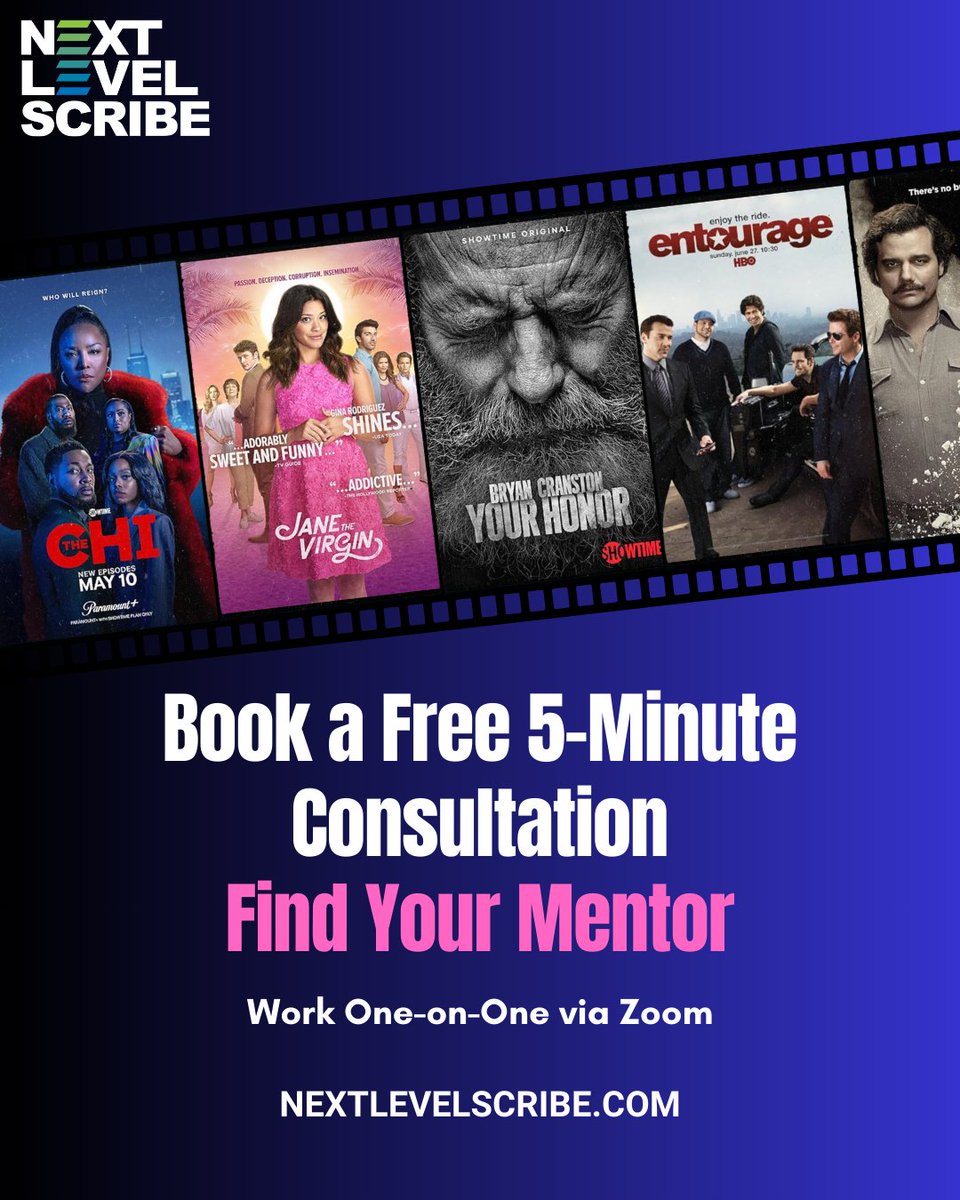 Unsure about which mentor or mentor session is right for you and your current situation?

Now you can schedule a free 5-minute consultation to find out!

Find your mentor 👉 nextlevelscribe.com
#nextlevelscribe #screenwriter #emergingwriters