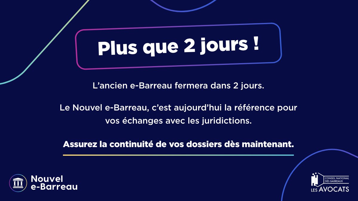 Conseil national des barreaux - les avocats tweet media