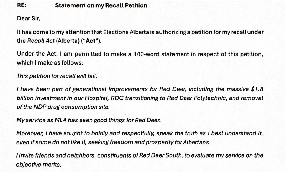 Petitioner against Jason Stephan says he's unresponsive to residents, supports a separatist agenda and raises policy concerns. 

"This petition for recall will fail." Jason Stephan reply touts his record and that he speaks the truth seeking freedom and prosperity for Albertans.