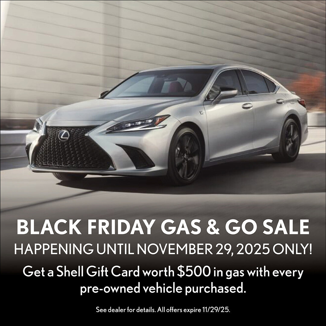 Ready to hit the road? Our Black Friday Gas &amp; Go Sale runs through November 29, 2025.

Enjoy a $500 gas gift card with every pre-owned purchase. See dealer for details. While supplies last. #LexusOfAustin #Lexus