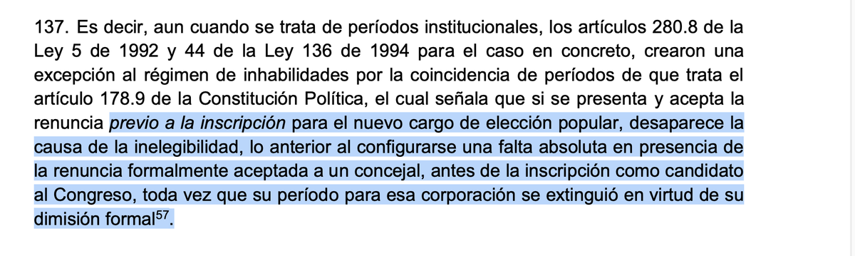 vlasoscuro's tweet image. Dicha afirmación es inexacta. Un ejemplo palmario lo constituye la actual representante a la Cámara por el Pacto Histórico, la profesora Leyla Rincón, a quien tuve el honor de representar. Cuando fue elegida, venía de desempeñarse como concejala de Neiva y su elección fue…