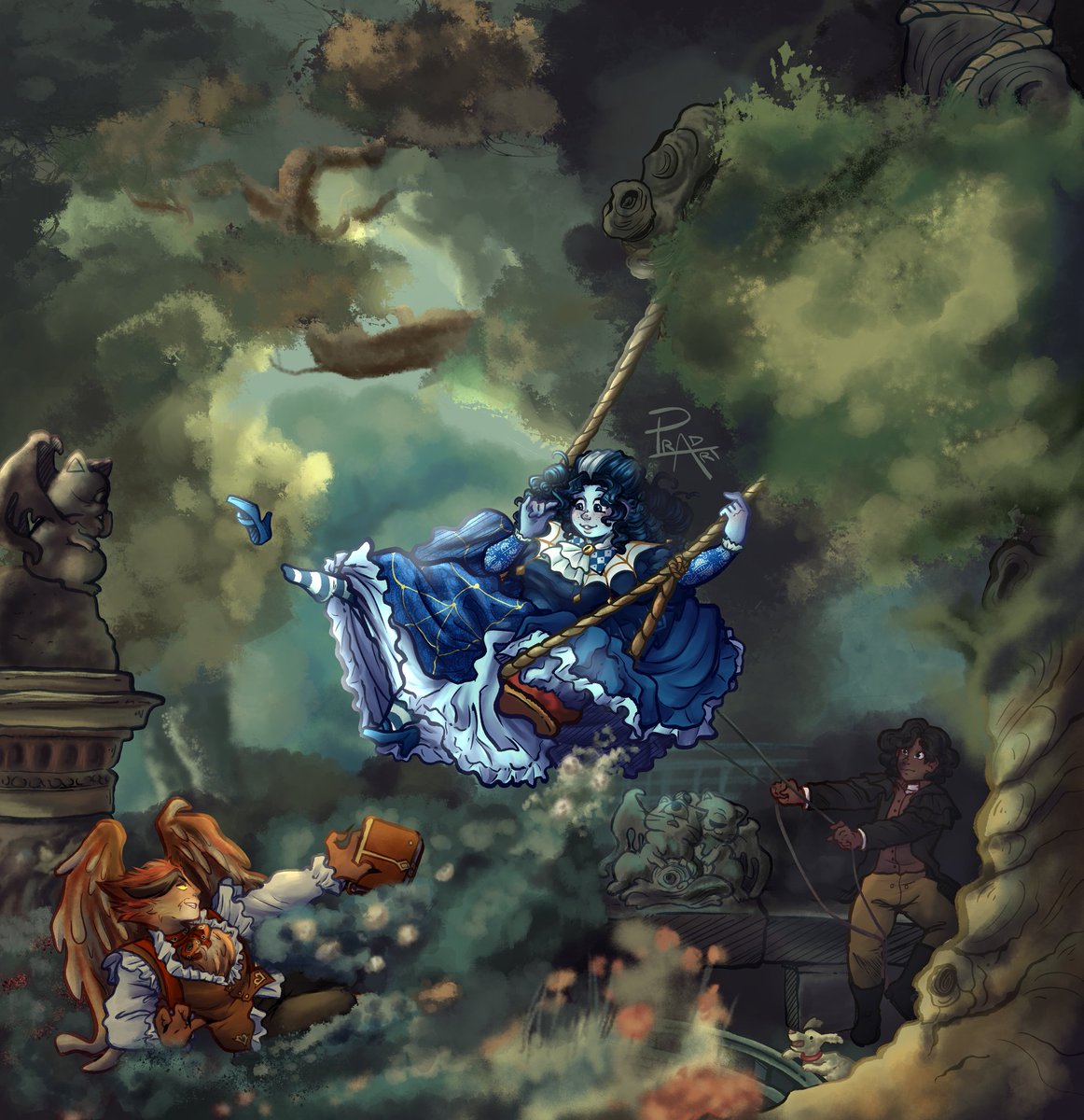 Recreación de la pintura "El columpio" con Frankelda, Herneval y Augusto :3

#soyfrankelda #lossustosocultosdefrankelda #frankelda #herneval