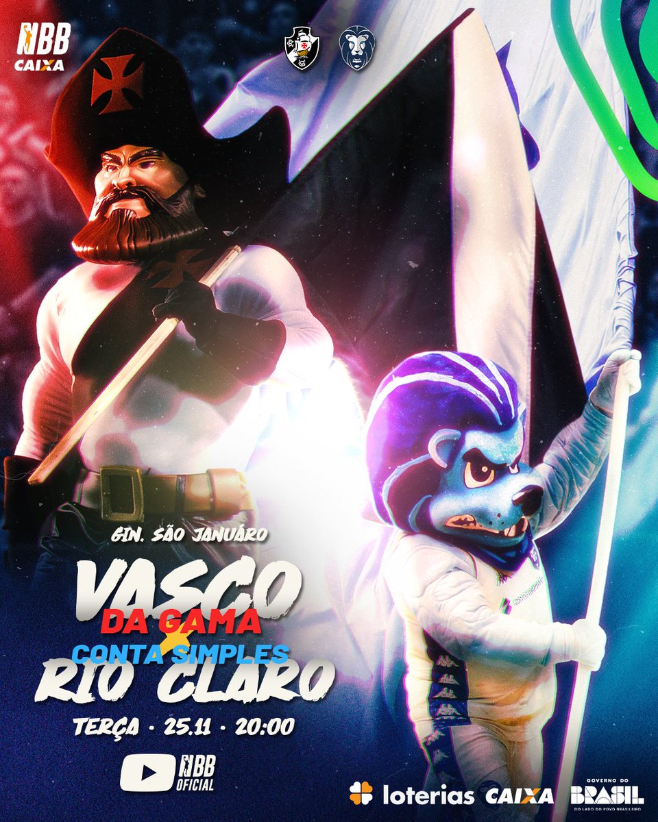 É hoje, no YouTube do NBB CAIXA! 🏀🔥

Nosso único jogo da semana acontece nesta terça-feira (25/11) por conta da primeira janela das Eliminatórias para a Copa do Mundo de basquete!

🗓️ 25/11 (terça-feira)
📍São Januário
🕖 20h
📺 Transmissão na YouTube do NBB CAIXA